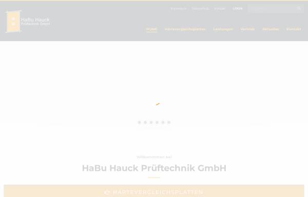 Vorschau von www.habu-prueftechnik.de, Hauck Buchmann Prüftechnik GmbH