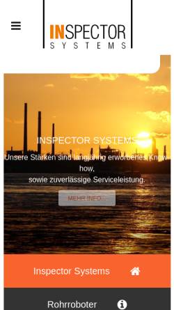 Vorschau der mobilen Webseite inspectorsystems.de, Inspector Systems Rainer Hitzel GmbH