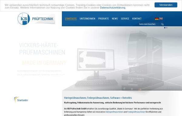 Vorschau von www.kbprueftechnik.de, KB Prüftechnik GmbH