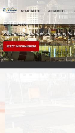 Vorschau der mobilen Webseite www.eteam.de, NDT Pleger Systems, Inh. Thomas Pleger