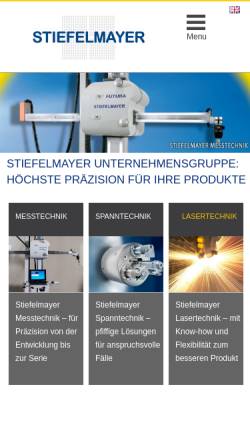 Vorschau der mobilen Webseite stiefelmayer-messtechnik-lasertechnik-spanntechnik.de, Stiefelmayer-Messtechnik GmbH & Co. KG