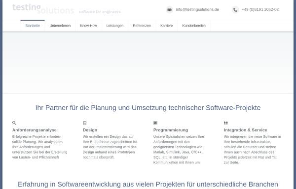 Vorschau von testingsolutions.de, TestingSolutions GmbH & Co. KG