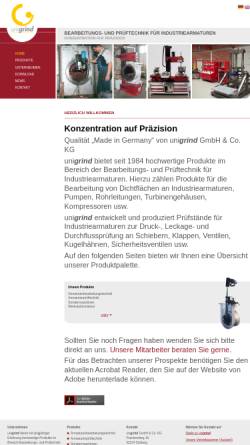 Vorschau der mobilen Webseite www.unigrind.de, Unislip GmbH & Co. KG
