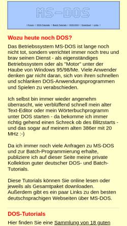 Vorschau der mobilen Webseite www.antonis.de, Antonis.de - MS-DOS
