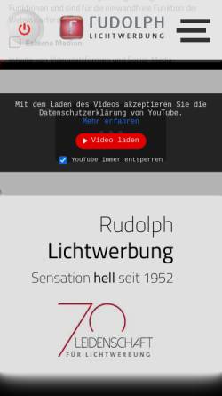 Vorschau der mobilen Webseite www.reklamerudolph.de, Reklame Rudolph GmbH
