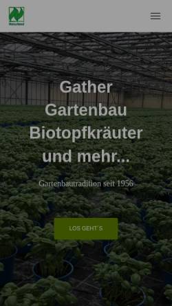 Vorschau der mobilen Webseite www.gather-gartenbau.de, Gather & Sohn GbR