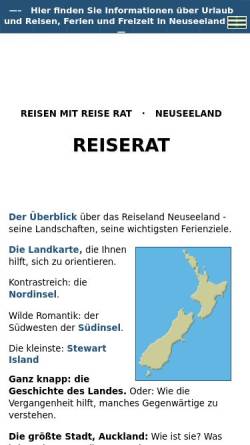 Vorschau der mobilen Webseite www.reiserat.de, Reise Rat