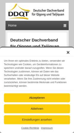 Vorschau der mobilen Webseite ddqt.de, Deutscher Dachverband für Qigong und Taijiquan