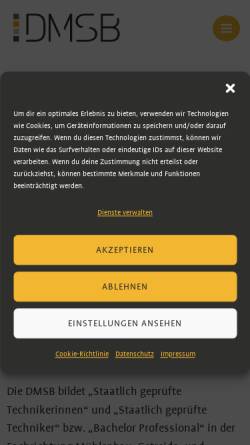 Vorschau der mobilen Webseite www.deutsche-muellerschule-bs.de, Deutsche Müllerschule Braunschweig
