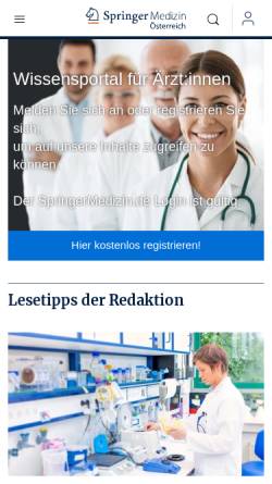 Vorschau der mobilen Webseite www.aerztewoche.at, Ärztewoche (Österreich)
