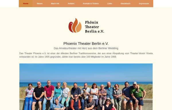 Vorschau von www.phoenix-theater-ev.de, Amateurtheater Phönix e. V.