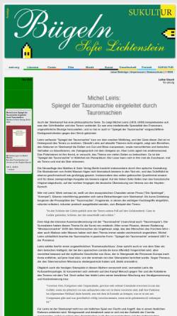 Vorschau der mobilen Webseite www.satt.org, Michel Leiris: Spiegel der Tauromachie eingeleitet durch Tauromachien