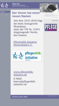 Vorschau der mobilen Webseite www.pflege-shv.de, Pflege-Selbsthilfeverband e.V.