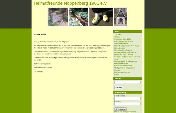 Vorschau von www.heimatfreunde-noppenberg.de, Heimatfreunde Noppenberg 1961 e.V.