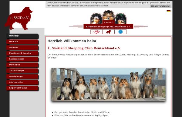 Vorschau von www.sscd-ev.de, Shetland Sheepdog Club Deutschland