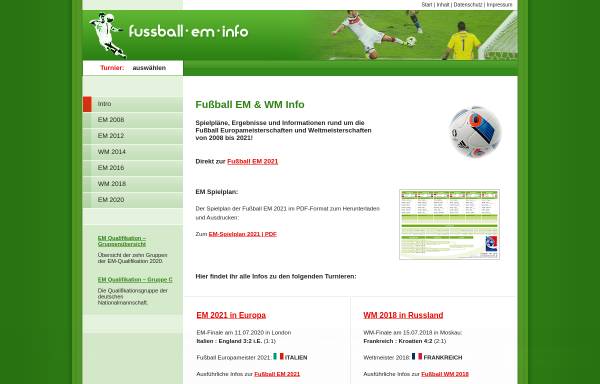 Vorschau von www.fussball-em-info.de, Fußball EM Info