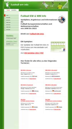 Vorschau der mobilen Webseite www.fussball-em-info.de, Fußball EM Info
