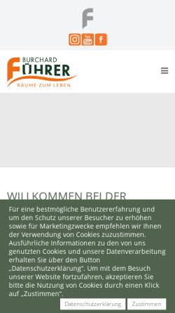 Vorschau der mobilen Webseite www.fuehrergruppe.de, Unternehmensgruppe Burchard Führer