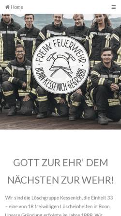 Vorschau der mobilen Webseite feuerwehr-kessenich.de, Freiwillige Feuerwehr Bonn-Kessenich
