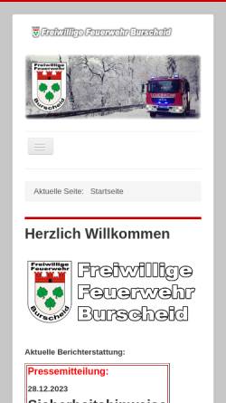 Vorschau der mobilen Webseite www.feuerwehr-burscheid.de, Freiwillige Feuerwehr Burscheid