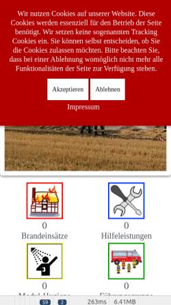 Vorschau der mobilen Webseite loeschzug-friedrichsdorf.de, Freiwillige Feuerwehr Gütersloh - Löschzug Friedrichdorf