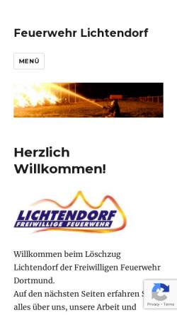 Vorschau der mobilen Webseite feuerwehr-lichtendorf.de, Freiwillige Feuerwehr Lichtendorf
