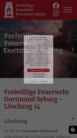 Vorschau der mobilen Webseite www.feuerwehr-syburg.de, Freiwillige Feuerwehr Syburg
