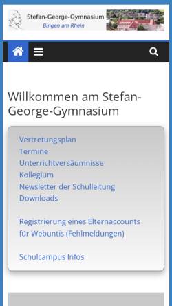 Vorschau der mobilen Webseite www.sgg-bingen.de, Stefan-George-Gymnasium