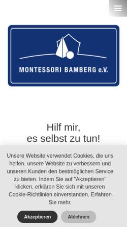 Vorschau der mobilen Webseite www.montessori-bamberg.de, Montessori-Schule Bamberg