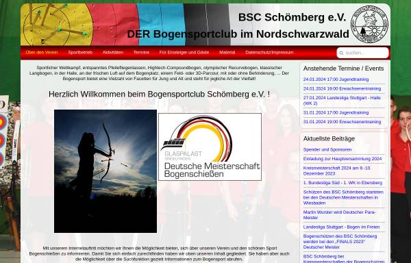 Vorschau von www.bscschoemberg.de, Bogensportclub Schömberg e.V.