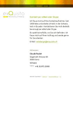 Vorschau der mobilen Webseite exquisito.ch, Claude Roulet