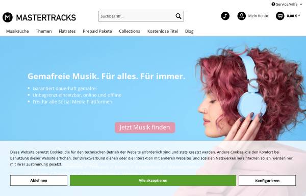 Vorschau von mastertracks.de, Mastertracks