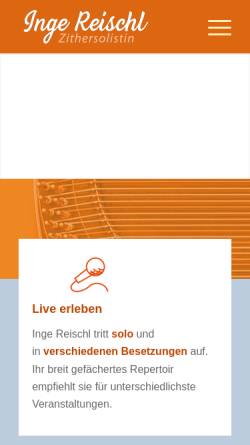 Vorschau der mobilen Webseite www.zithersolistin-inge-reischl.de, Reischl, Inge