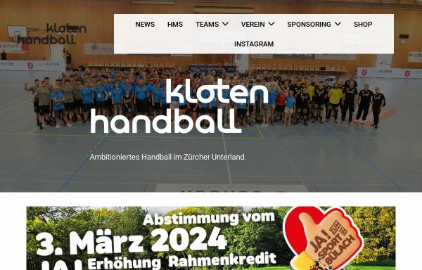 Vorschau von www.hckloten.ch, Handballclub Kloten