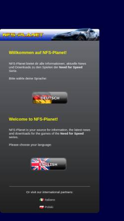 Vorschau der mobilen Webseite www.nfs-planet.de, NFS-Planet