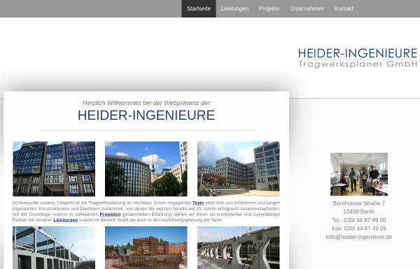 Vorschau von www.heider-ingenieure.com, Heider-Ingenieure
