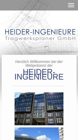 Vorschau der mobilen Webseite www.heider-ingenieure.com, Heider-Ingenieure
