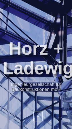 Vorschau der mobilen Webseite www.horz-ladewig.de, Horz + Ladewig Ingenieurgesellschaft für Baukonstruktionen mbH