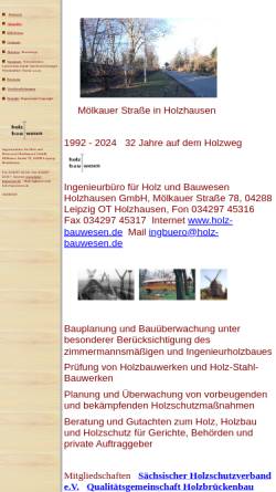 Vorschau der mobilen Webseite www.holz-bauwesen.de, Ingenieurbüro für Holz und Bauwesen Holzhausen GmbH