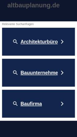 Vorschau der mobilen Webseite www.altbauplanung.de, Lißner, Karin