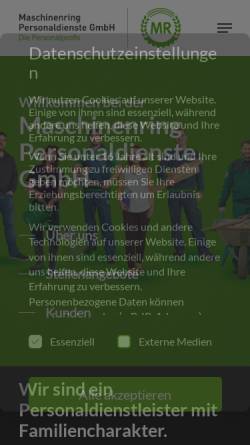 Vorschau der mobilen Webseite www.maschinenring-personaldienste.de, Maschinenring Personaldienste GmbH