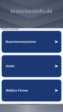 Vorschau der mobilen Webseite www.brancheninfo.de, TVV Tele Verzeichnis Verlag GmbH