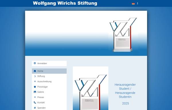 Vorschau von wirichs-stiftung.de, Wolfgang Wirichs Stiftung - Aus- und Weiterbildung im Handel