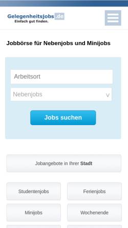 Vorschau der mobilen Webseite www.gelegenheitsjobs.de, Gelegenheitsjobs
