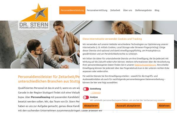 Vorschau von www.drstern-personaldienstleistung.de, Dr. Stern Stuttgart GmbH