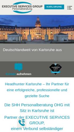 Vorschau der mobilen Webseite www.esgroup-karlsruhe.de, Kottenhof & Consultants Personalberatungs OHG