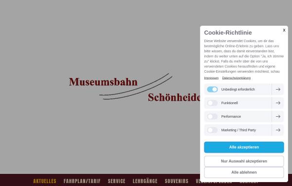 Vorschau von www.museumsbahn-schoenheide.de, Museumsbahn Schönheide e.V: