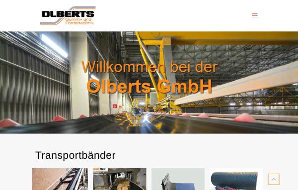 Vorschau von www.olberts.de, Olberts GmbH Gummi- und Fördertechnik