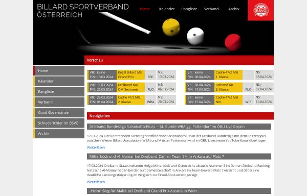 BSVÖ - Billard Sportverband Österreich