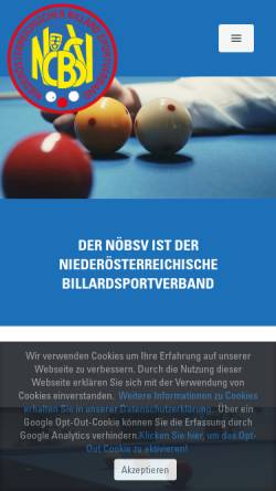 Vorschau der mobilen Webseite www.noebsv.at, Niederösterreichischer Billard Sportverband